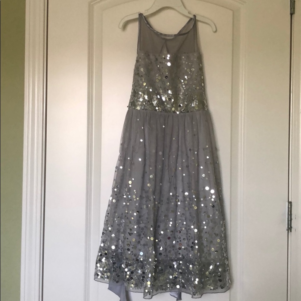Girl’s Silver Sequined Dress